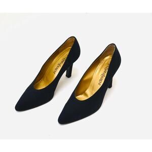 Yves Saint Laurent 80s Vintage Moise-Black heel Pump Size 7